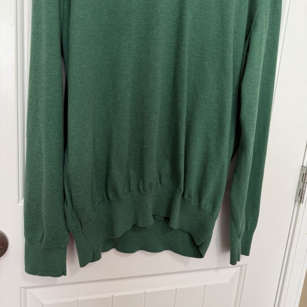 Polo Ralph Lauren V Neck Sweater Pima Cotton Men’s XL Long Sleeve Pullover Green - Picture 6 of 13